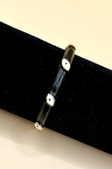 Black Enamel Evil Eye Bracelet