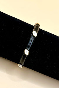 Black Enamel Evil Eye Bracelet