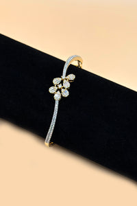 Floral AD Bracelet in Gold