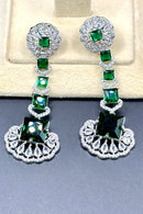 Emerald Green Ad Earrings