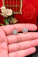 Halo Round Stud Earring