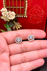 Halo Round Stud Earring
