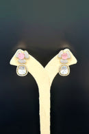 Designer Floral Stud - Pink