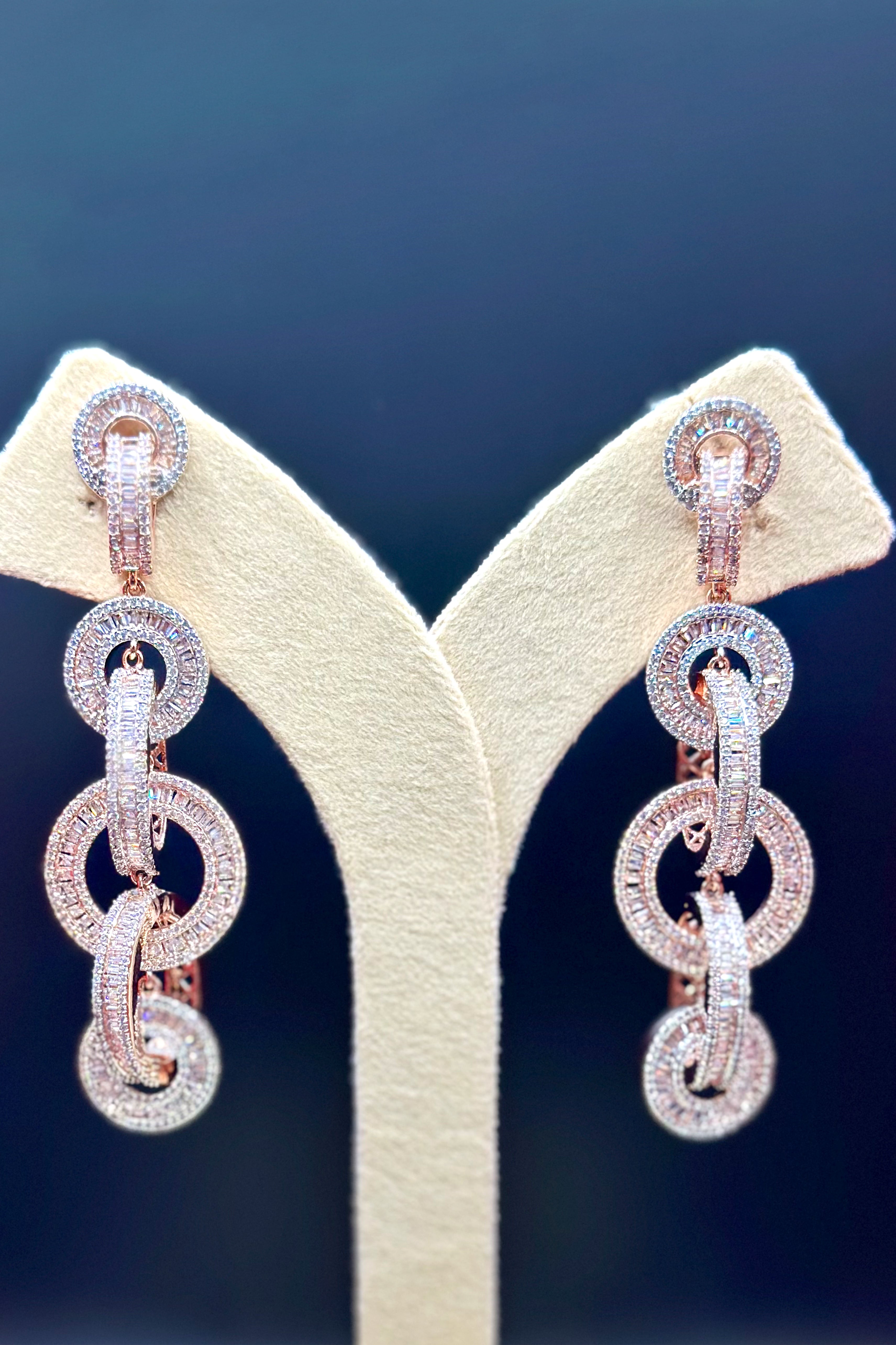 Linked Hoop Designer Earrings