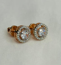 Halo Round Stud Earring