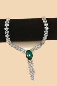 Emerald Radiance American Diamond Necklace Set
