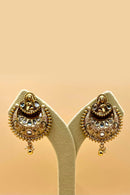 Temple Pendant Necklace with Pearl Beads - White