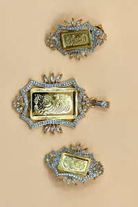Divine Gold Biscuit Pendant Set