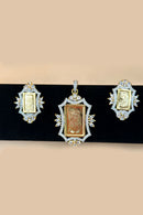 Divine Gold Biscuit Pendant Set