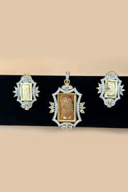 Divine Gold Biscuit Pendant Set