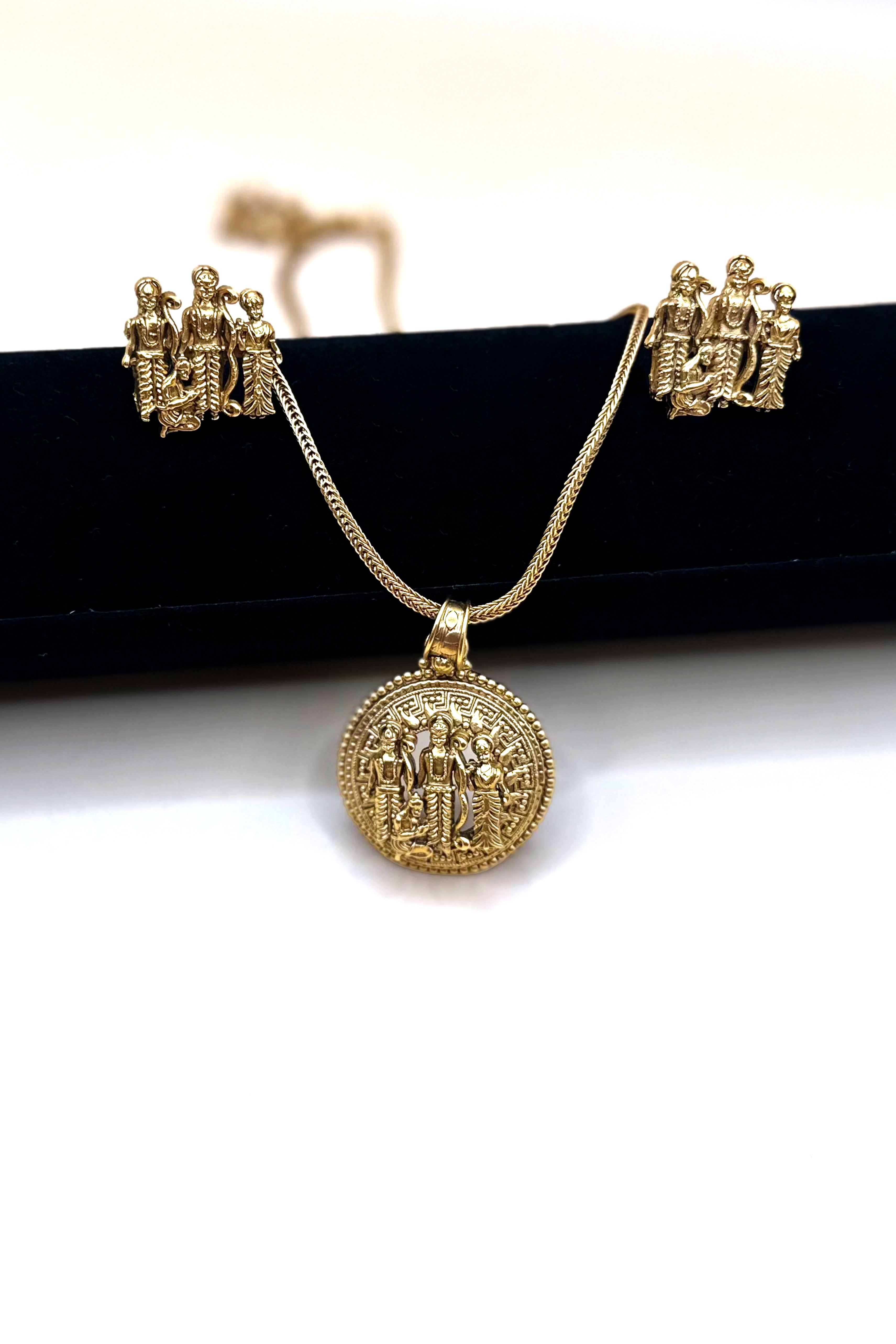 Divine Ram Darbar Coin Pendant Set