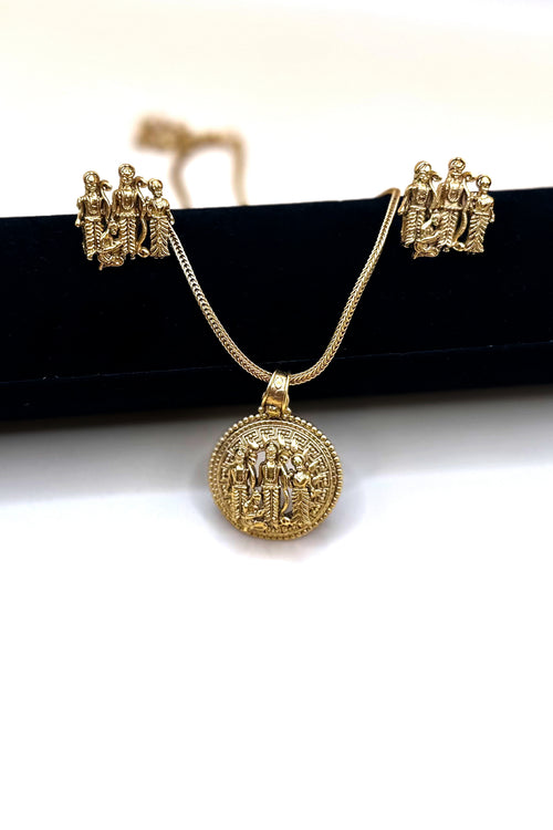 Divine Ram Darbar Coin Pendant Set