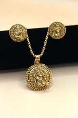 Krishna Coin Pendant Set