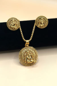 Krishna Coin Pendant Set