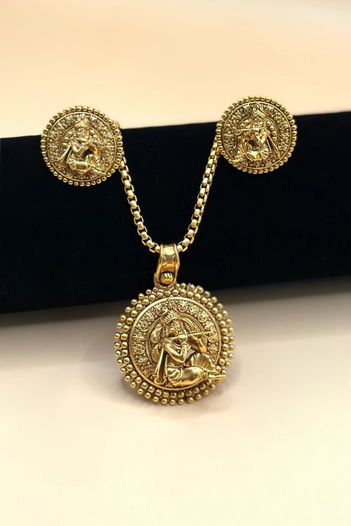 Krishna Coin Pendant Set
