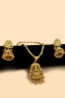 Goddess Lakshmi Temple Pendant Set