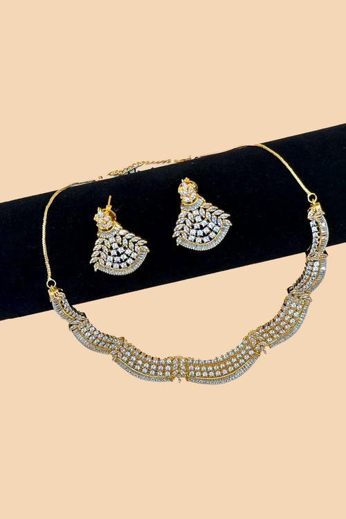 Radiant Fan-Curve AD Necklace Set