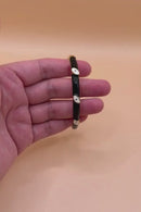 Black Enamel Evil Eye Bracelet