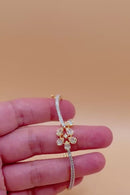 Floral AD Bracelet in Gold