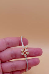 Floral AD Bracelet in Gold