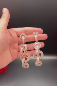 Linked Hoop Designer Earrings