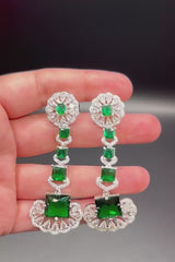 Emerald Green Ad Earrings