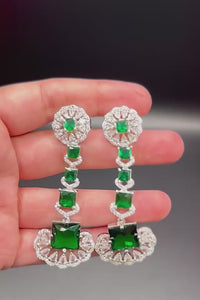 Emerald Green Ad Earrings