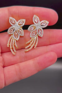 Floral Cascade AD Earrings